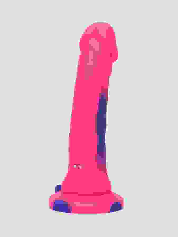 Lifelike Lover Luxe Realistic Multicoloured Silicone Vibrating Dildo 7 Inch, Pink, hi-res